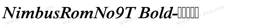 NimbusRomNo9T Bold字体转换